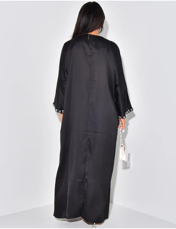 Abaya ample à cristaux sur les bordures / 59639 - JEANS INDUSTRY