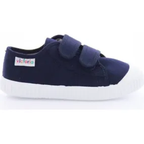 Basket Enfant - VICTORIA - 136606 - Coloris Jeans - Scratch - Confort exceptionnel bleu - Victoria