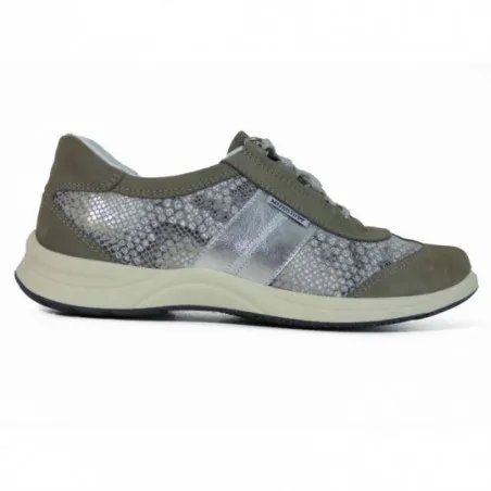 Baskets Mephisto Laser Gris Clair en cuir l Igert