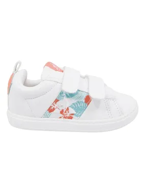 Baskets 'Le Coq Sportif' 'Courtclassic Inf Floral' - Blanc