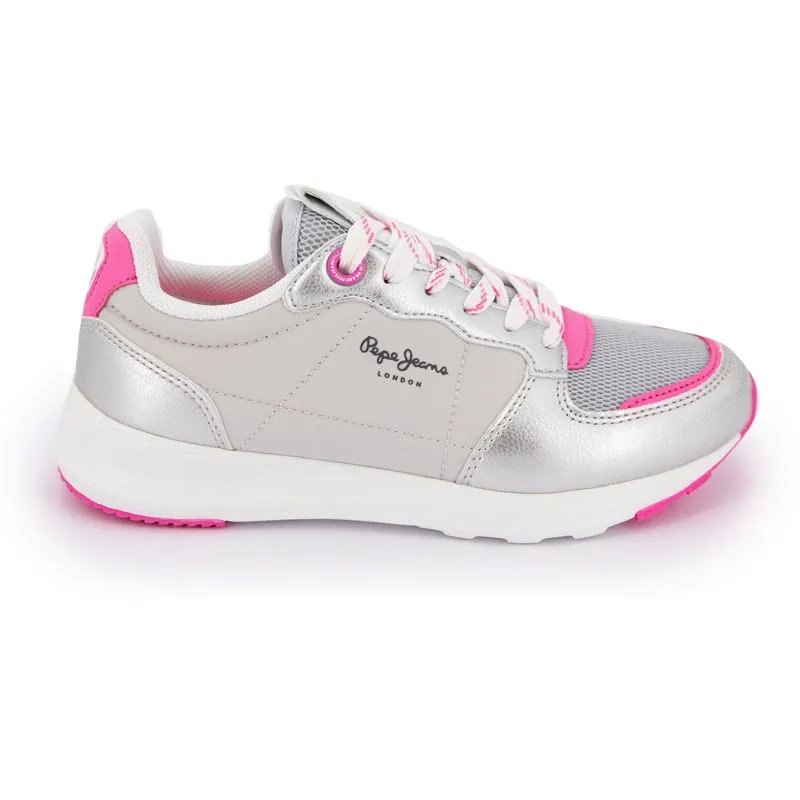 Baskets York Metallic Argent Enfant PEPE JEANS à prix dégriffé ! | 