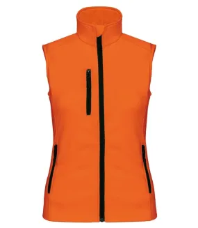 Bodywarmer softshell - gilet sans manches - K404 - orange fluo - Femme