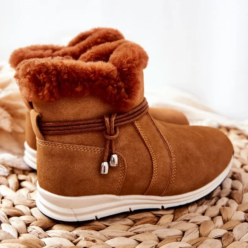 Bottes de neige pour enfants Big Star BB374058BS Camel brun brun