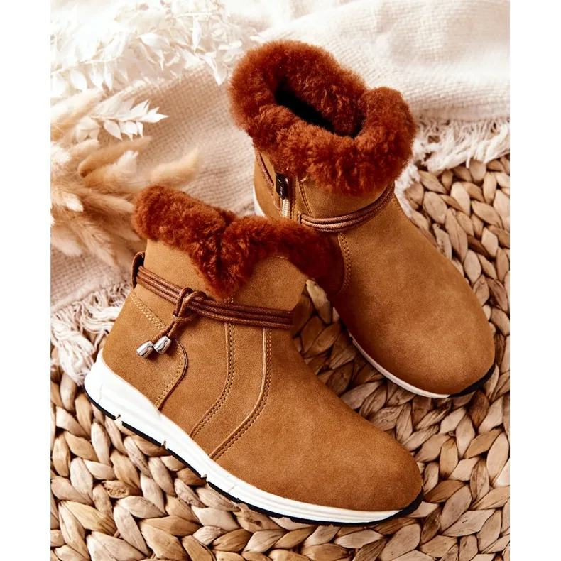 Bottes de neige pour enfants Big Star BB374058BS Camel brun brun