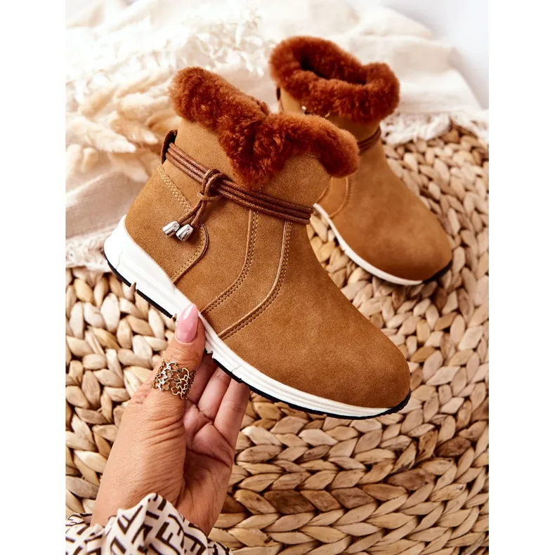 Bottes de neige pour enfants Big Star BB374058BS Camel brun brun