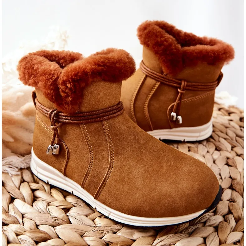 Bottes de neige pour enfants Big Star BB374058BS Camel brun brun