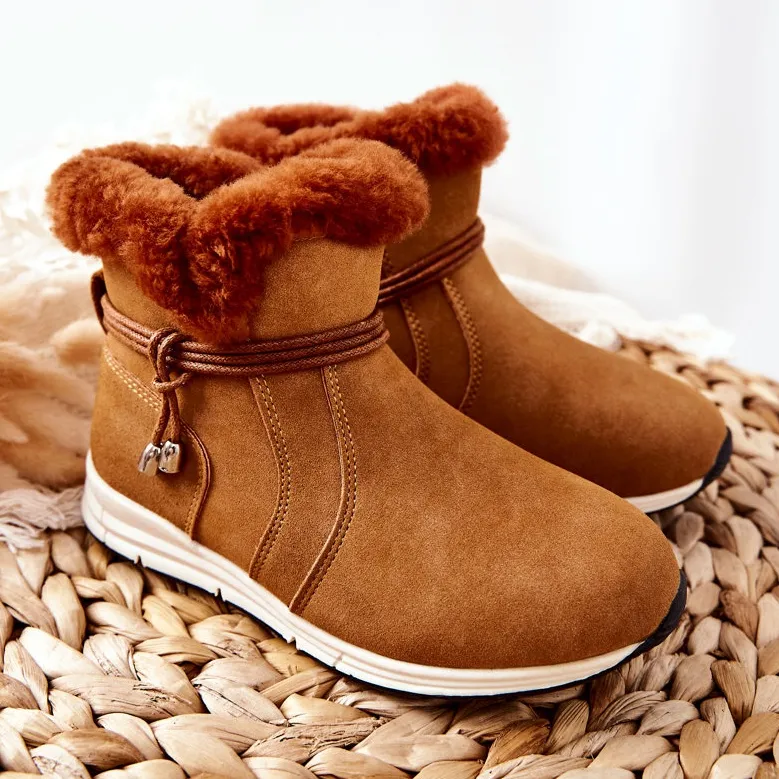 Bottes de neige pour enfants Big Star BB374058BS Camel brun brun