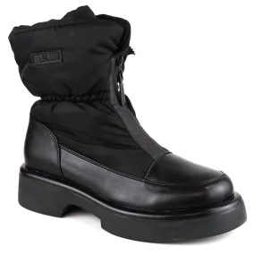 Bottes pour femmes avec fermeture éclair isolées noires Big Star MM274591 le noir