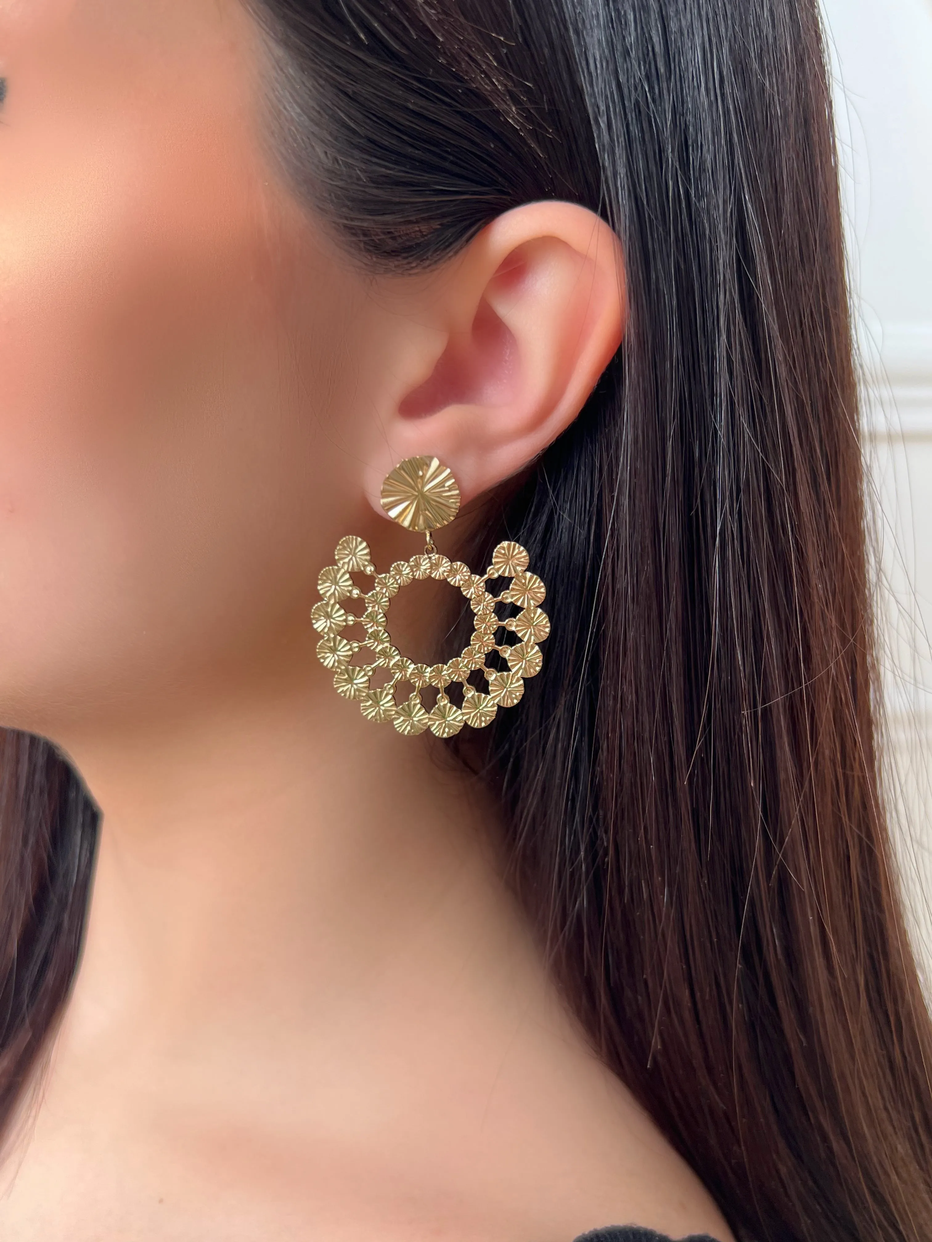 Boucles d'oreilles Adela dorees