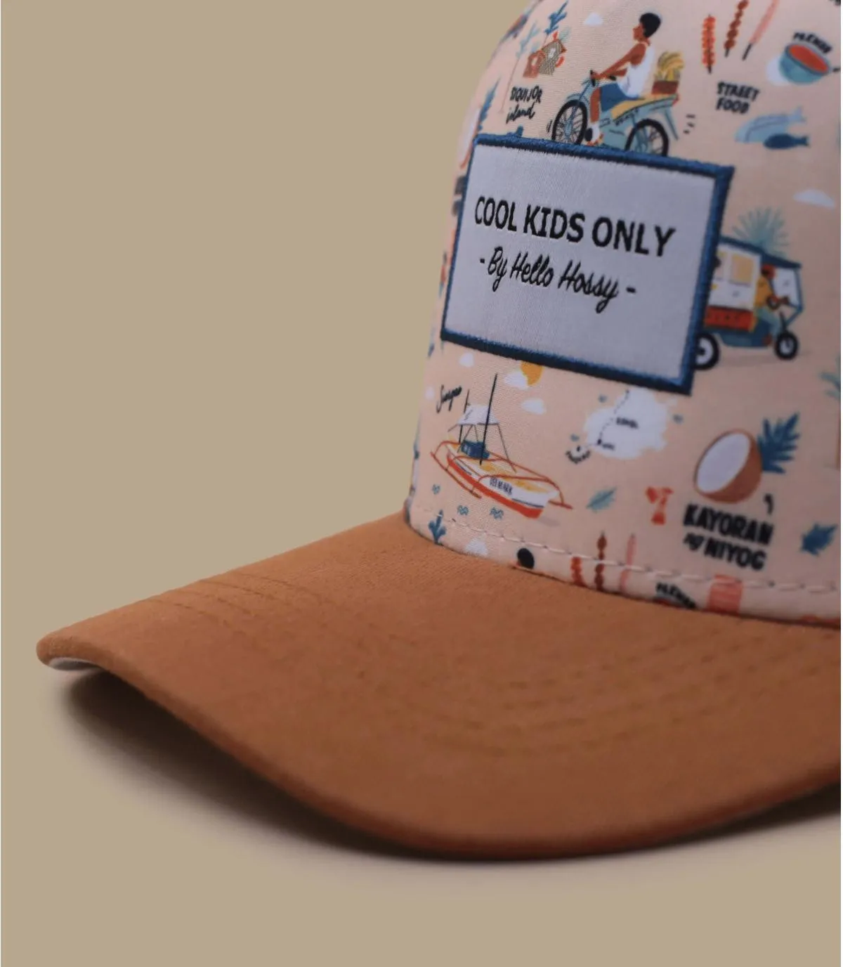 Casquette baseball enfant beige - Curve Philippines Hello Hossy : Headict