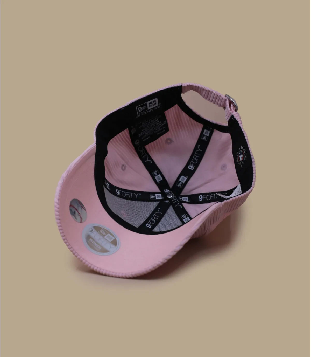 Casquette baseball femme NY côtelé rose - Casquette Wmn Summer Cord 9Forty NY pink New Era : Headict