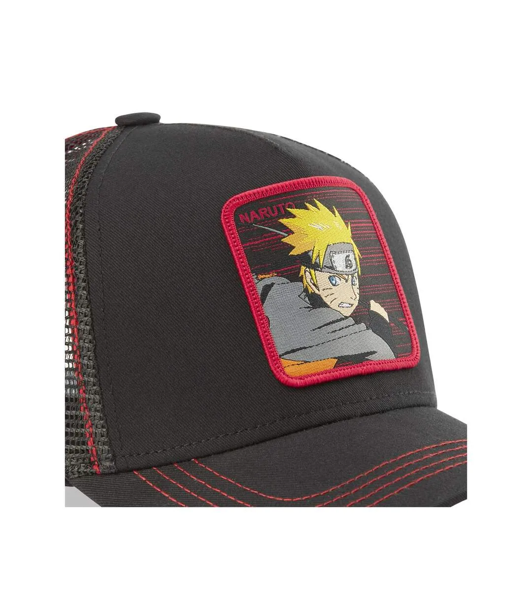 Casquette Capslab Naruto Noir Bordure Rouge Capslab