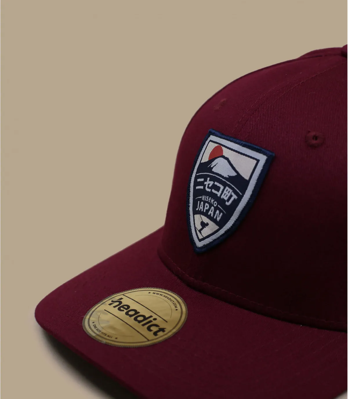 casquette japow - Curve Niseko burgundy par First Track : Headict