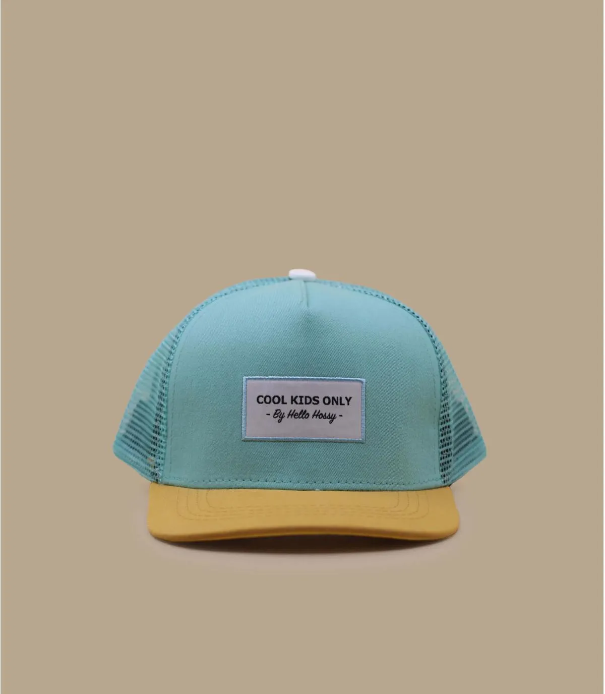 Casquette trucker enfant jaune bleu - Trucker Mini Agave Hello Hossy : Headict