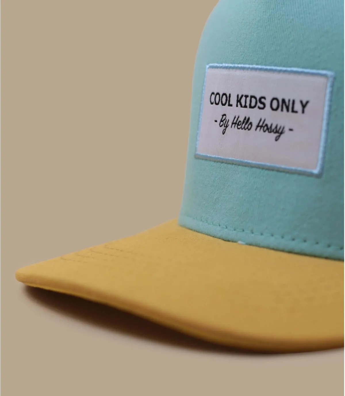 Casquette trucker enfant jaune bleu - Trucker Mini Agave Hello Hossy : Headict