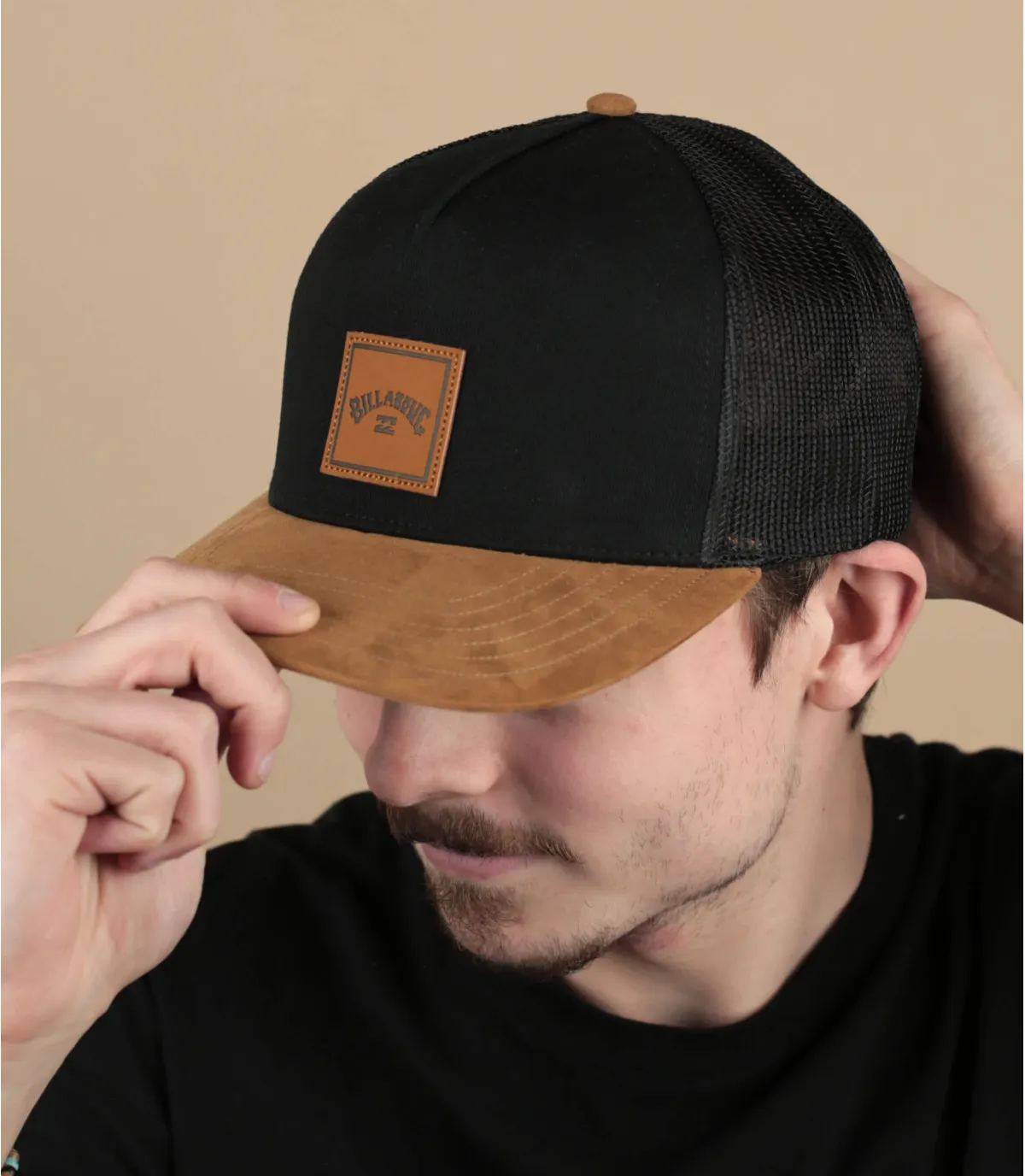 casquette trucker noir - Stacked Trucker black tan Billabong : Headict