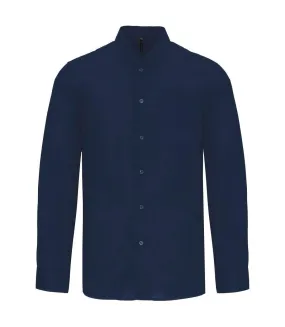 Chemise col mao manches longues - Homme - K515 - bleu marine