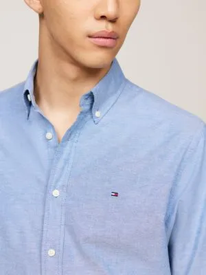 Chemise coupe standard 1985 Collection Flex | Bleu | Tommy Hilfiger