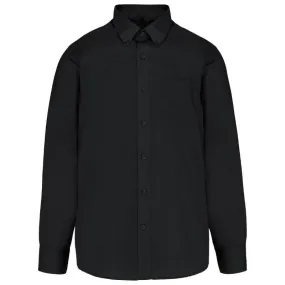 Chemise de Service Homme Manches Longues Sans Repassage Noir - KARIBAN