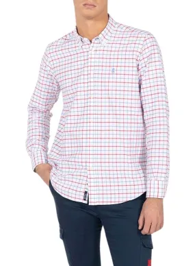 Chemise El Pulpo à carreaux bicolore rose pour homme