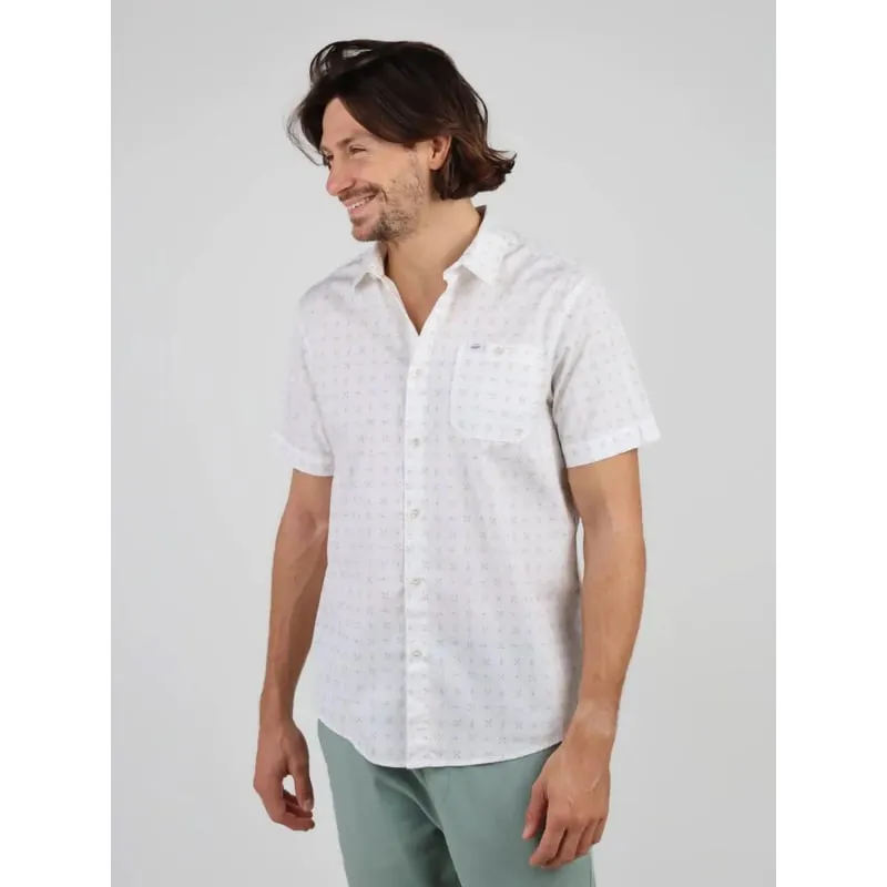 Chemise imprimés feuilles blanc homme - Benson & Cherry | wimod