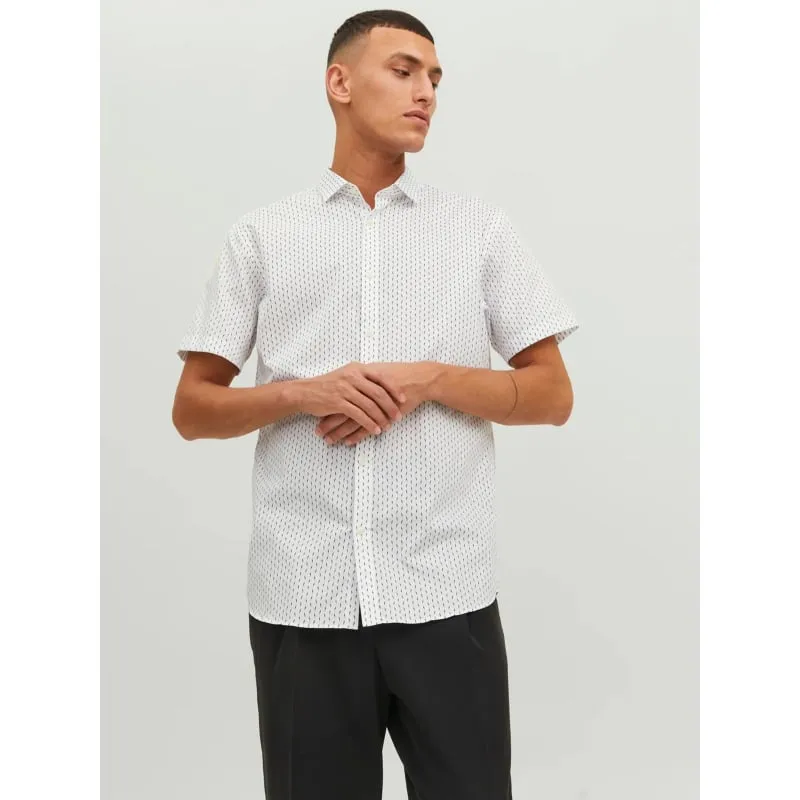 Chemise imprimés feuilles blanc homme - Benson & Cherry | wimod