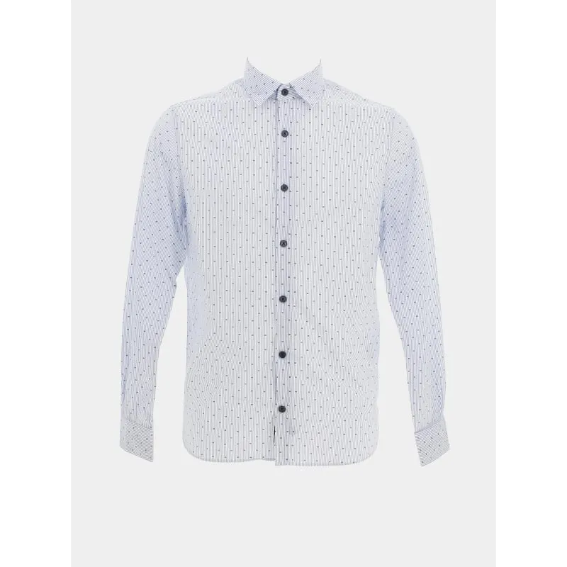 Chemise manches courtes fake solid bleu homme - Tommy Hilfiger | wimod