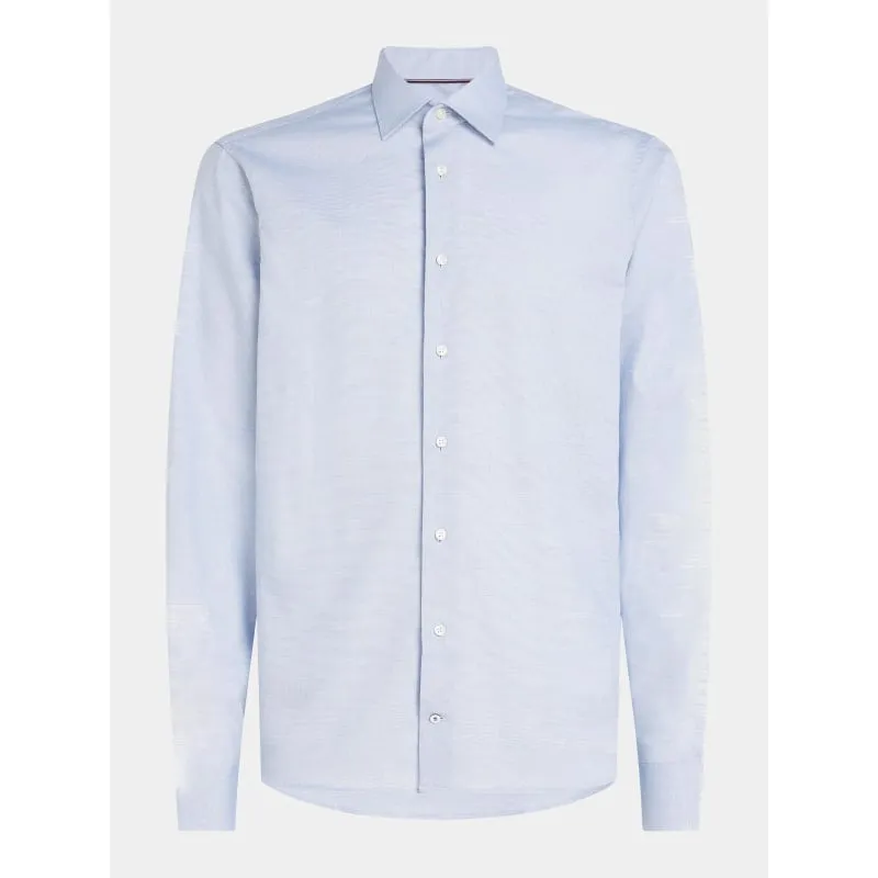 Chemise manches courtes fake solid bleu homme - Tommy Hilfiger | wimod