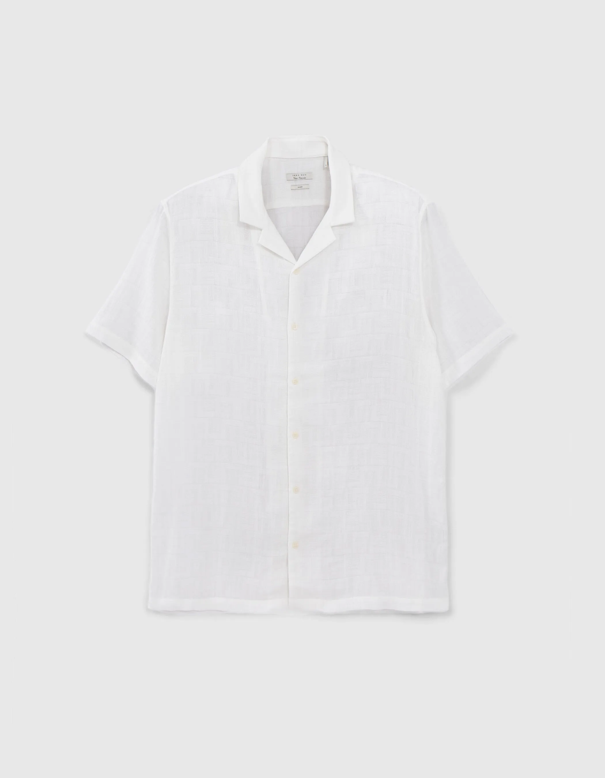 Chemise REGULAR blanc cassé armurée Homme