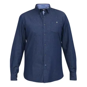 Chemise Unie Effet Denim Grande Taille 3XL-6XL - Style et Confort par D555