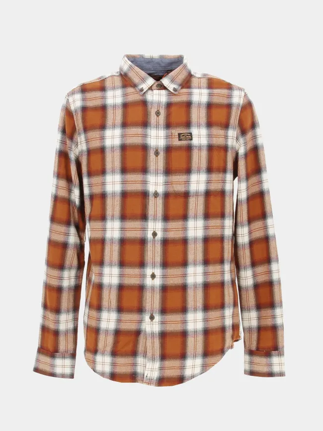 Chemise à carreaux vintage lumberjack orange homme - Superdry | wimod