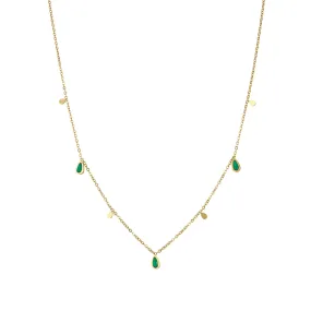 Collier Eline zircons vert