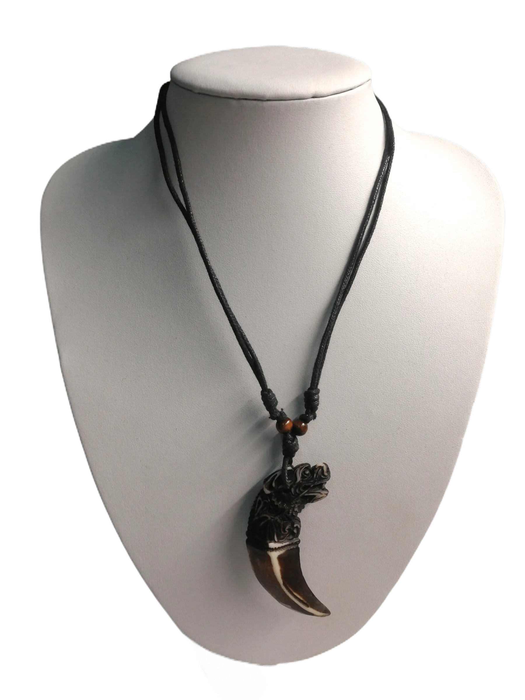 Collier homme résine forme corne loup (x3)