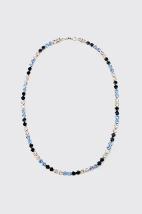 Collier strassé bleu