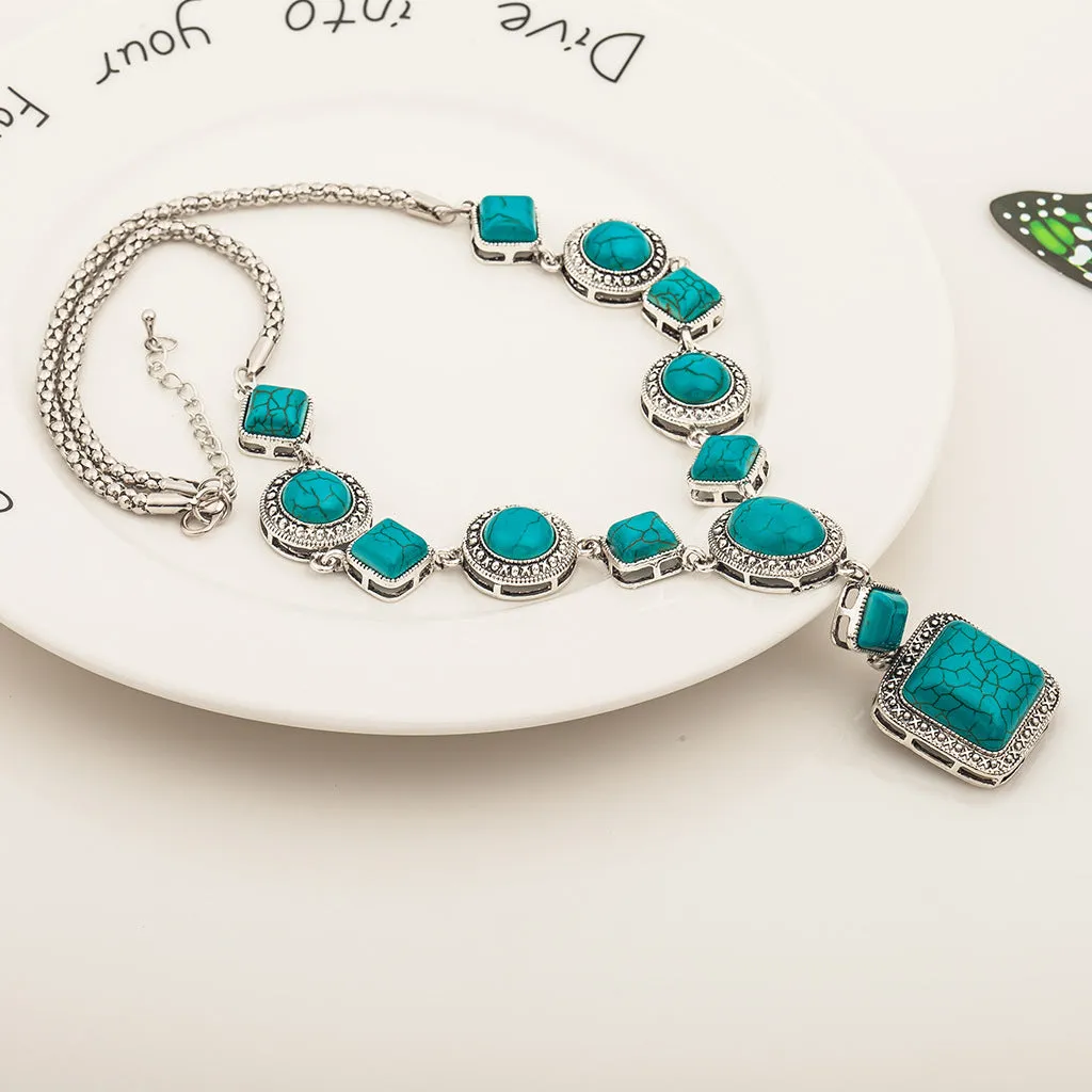 Collier Turquoise Collier Diamant Vintage