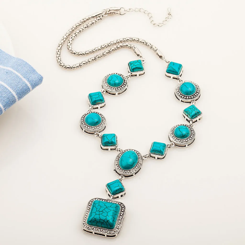 Collier Turquoise Collier Diamant Vintage