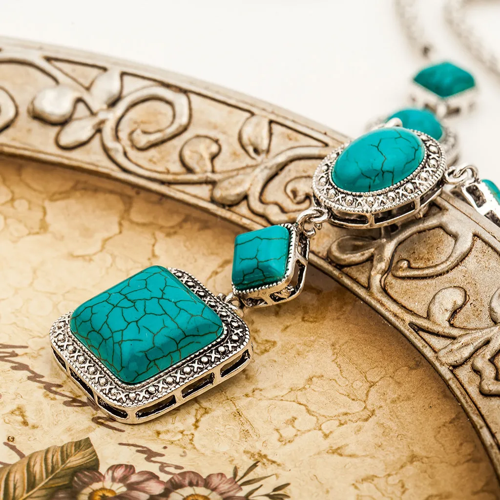 Collier Turquoise Collier Diamant Vintage