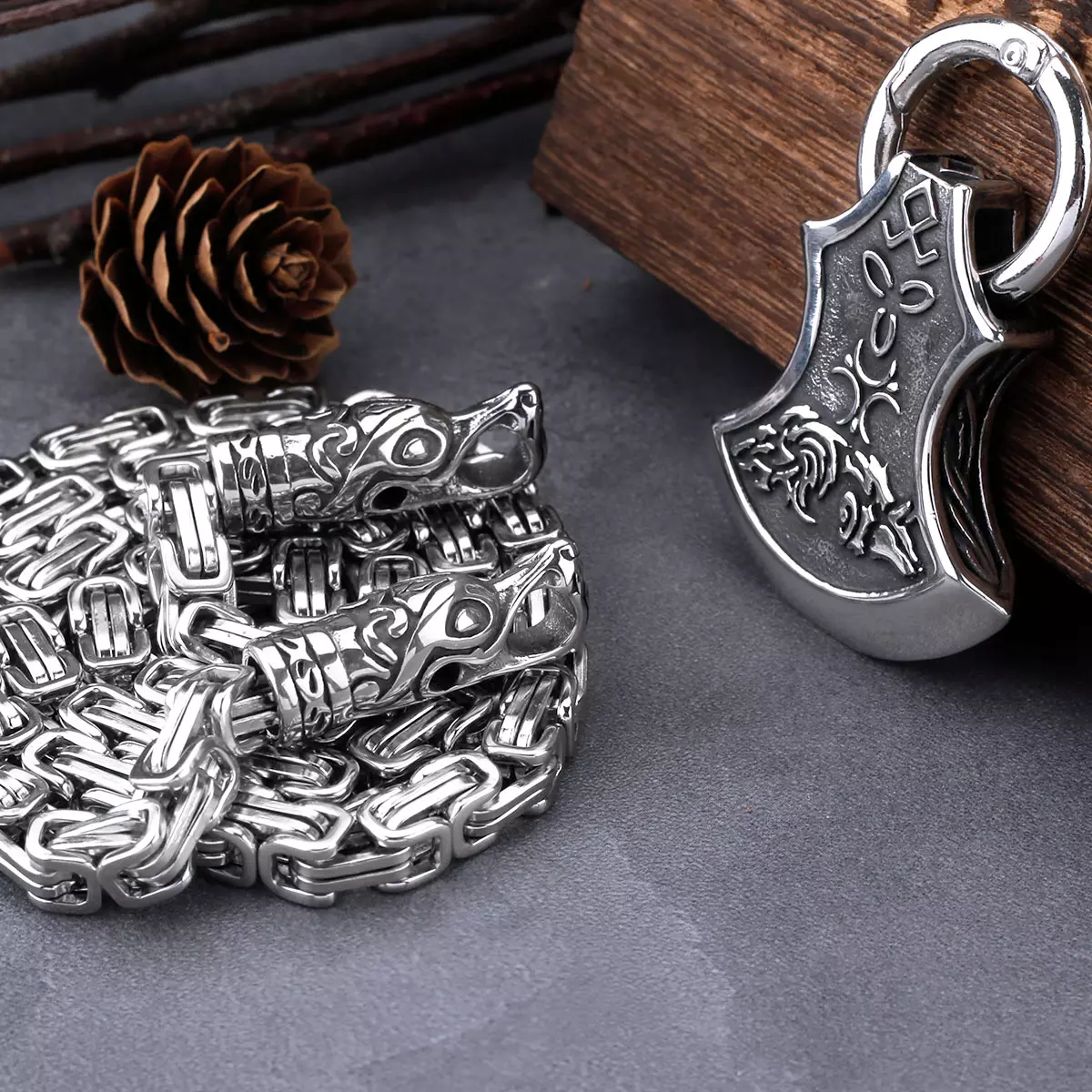 Collier Viking - Amulette Tête de Hache