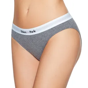 Culotte femme grise à ceinture élastique blanche d'Eden Park