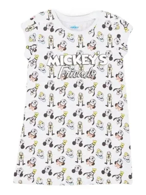 Disney - Chemise De Nuit fille imprimé Mickey en coton - Gris