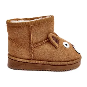 FR1 Bottes de neige isolées Camel pour enfants Vavena brun