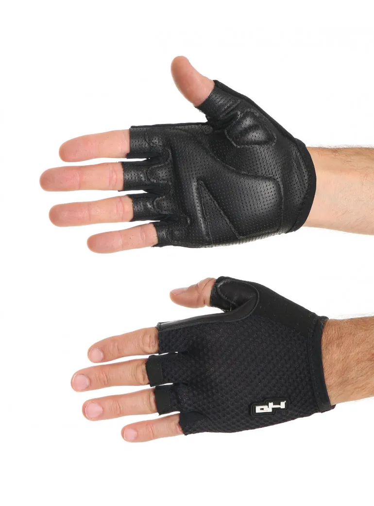 Gants mitaines Cuir Été Noirs