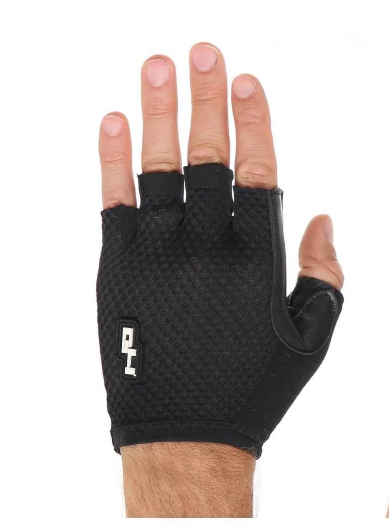 Gants mitaines Cuir Été Noirs