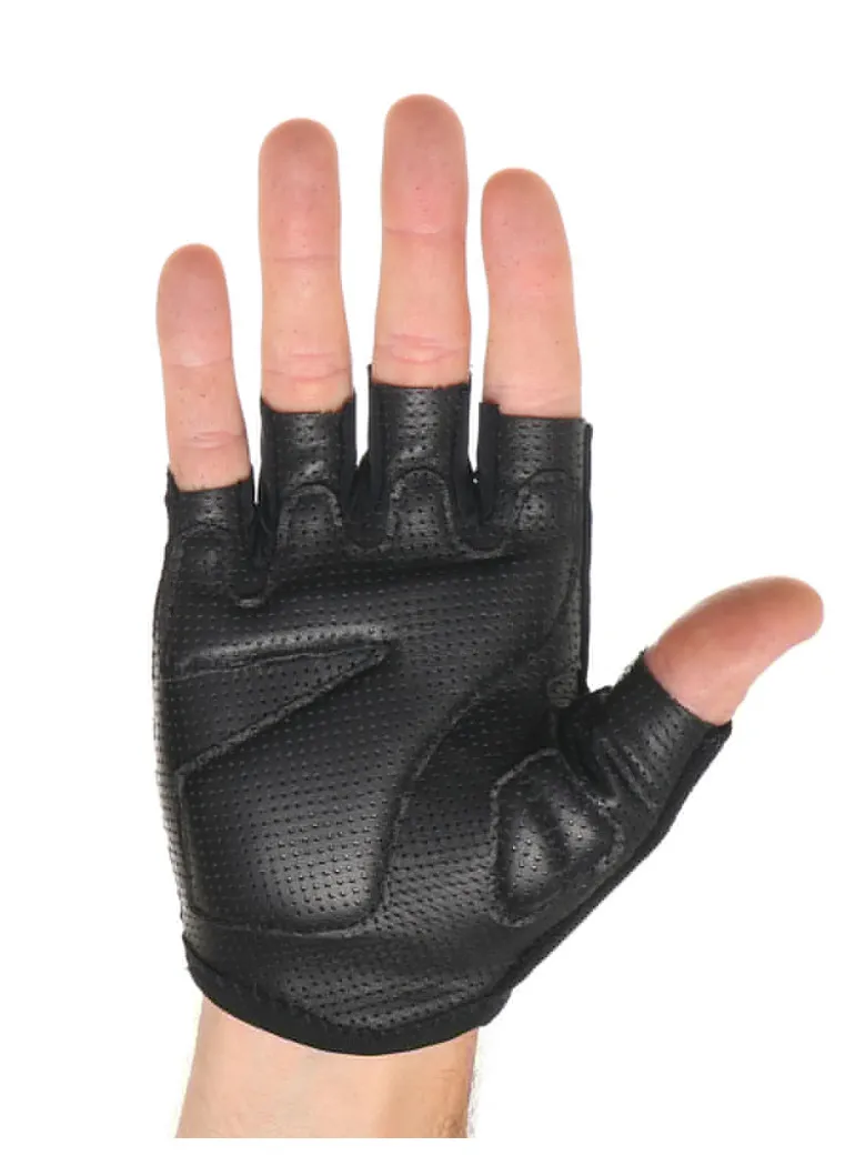 Gants mitaines Cuir Été Noirs