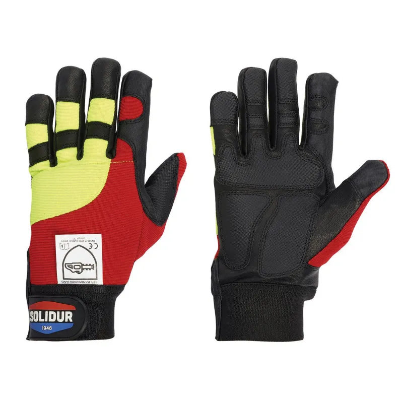 Gants tronçonneuse anti-coupure type A Solidur | Bûcheron & Elagueur