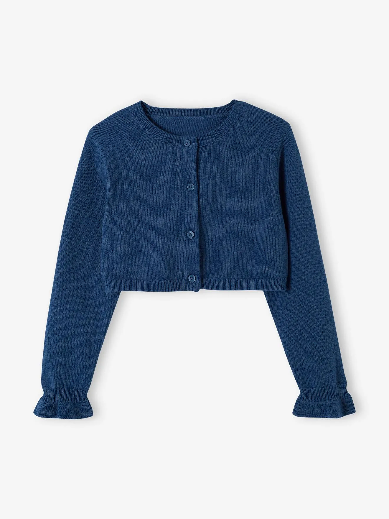 Gilet boléro cérémonie fille bleu chambray - Vertbaudet