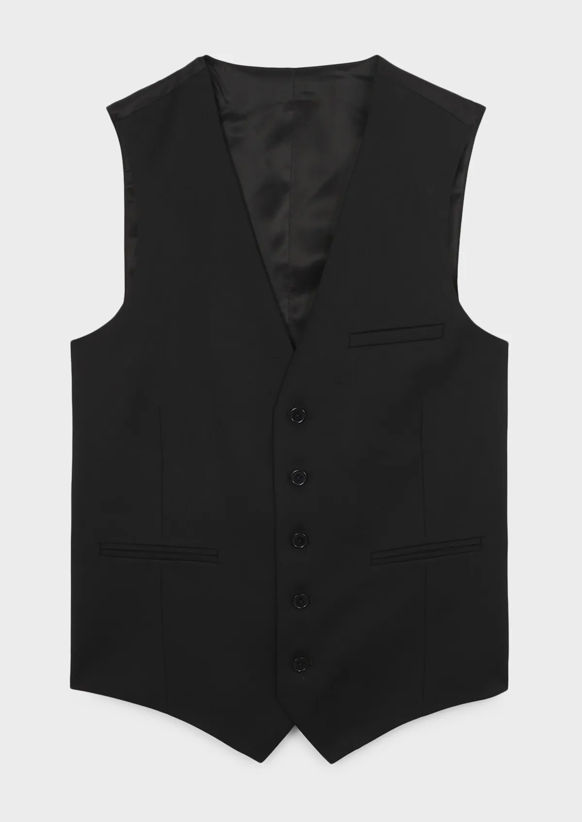 Gilet de costume en laine Vitale Barberis Canonico unie noire