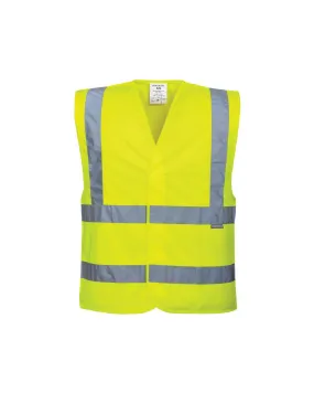 GILET DE SIGNALISATION HV CL2 MAILLE PE JAUNE FLUO Réf.C470