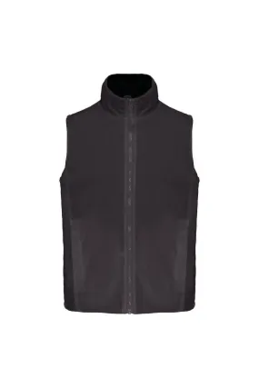 Gilet sans manches doublé polaire - Homme - K679 - gris foncé et noir 