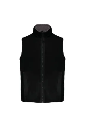 Gilet sans manches doublé polaire - Homme - K679 - noir et gris 